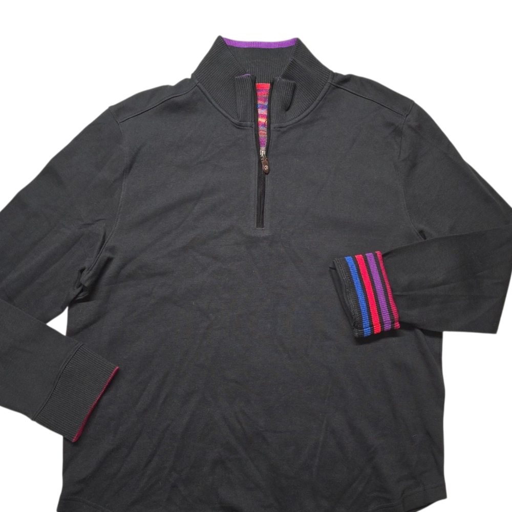 Tom James by Robert Graham 1/4 Zip Pullover Sweater Size XL